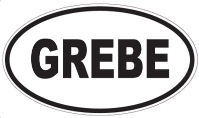 GREBE - Oval Sticker