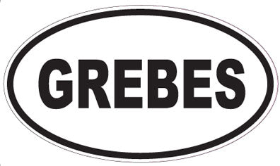 GREBES - Oval Sticker
