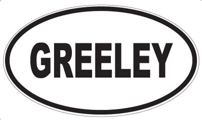 GREELEY - Oval Magnet