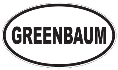 GREENBAUM - Oval Magnet