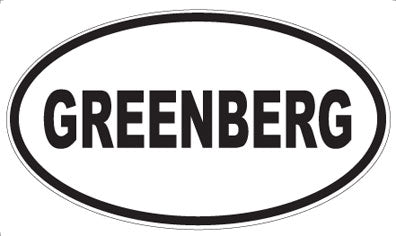 GREENBERG - Oval Magnet