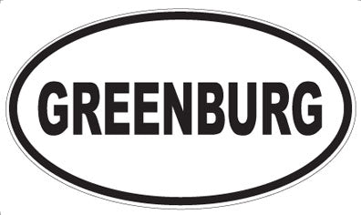 GREENBURG - Oval Magnet
