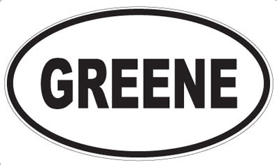 GREENE - Oval Magnet