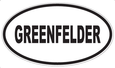 GREENFELDER - Oval Magnet