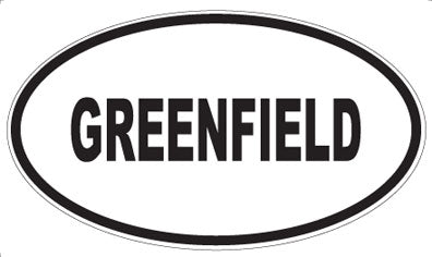 GREENFIELD - Oval Magnet