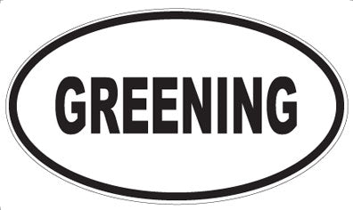 GREENING - Oval Magnet