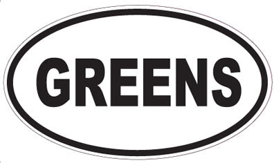 GREENS - Oval Sticker