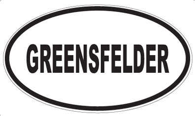 GREENSFELDER - Oval Magnet