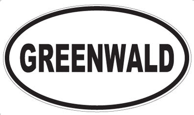 GREENWALD - Oval Magnet