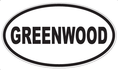 GREENWOOD - Oval Magnet
