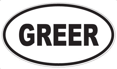 GREER - Oval Magnet