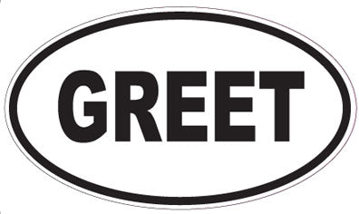 GREET - Oval Sticker