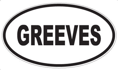 GREEVES - Oval Magnet