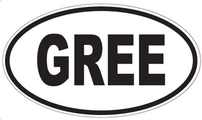 GREE - Oval Sticker