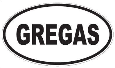 GREGAS - Oval Magnet