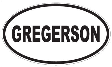 GREGERSON - Oval Magnet