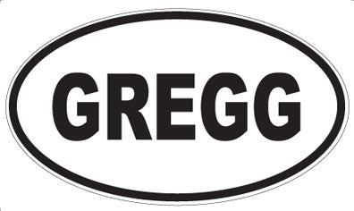 GREGG - Oval Magnet