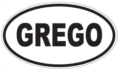 GREGO - Oval Sticker