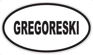 GREGORESKI - Oval Magnet