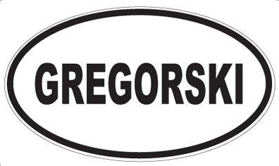 GREGORSKI - Oval Magnet