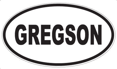 GREGSON - Oval Magnet