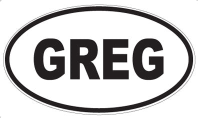GREG - Oval Magnet