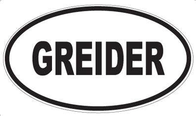 GREIDER - Oval Magnet