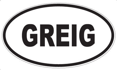 GREIG - Oval Magnet
