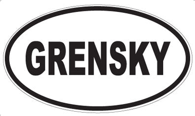 GRENSKY - Oval Magnet