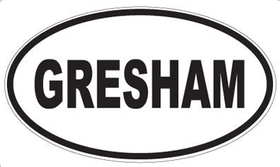 GRESHAM - Oval Magnet
