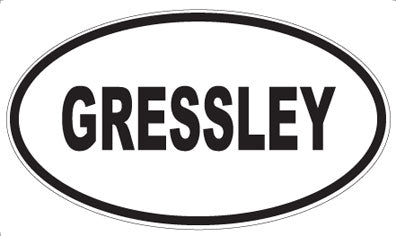 GRESSLEY - Oval Magnet