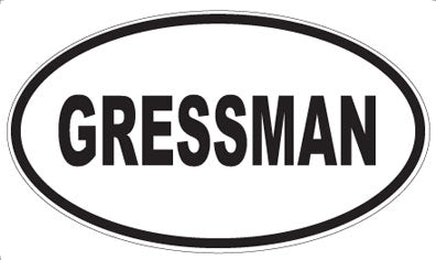 GRESSMAN - Oval Magnet