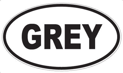 GREY - Oval Magnet