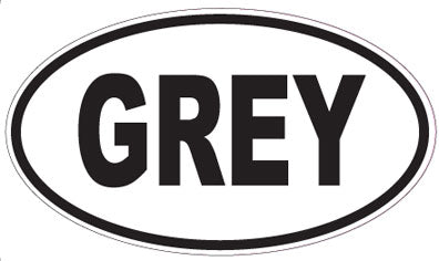 GREY - Oval Sticker