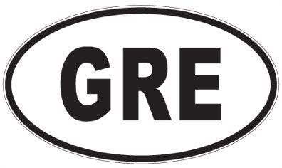 GRE - 3 Letter Initials Oval Magnet