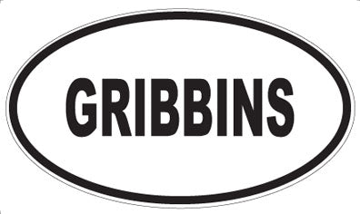 GRIBBINS - Oval Magnet
