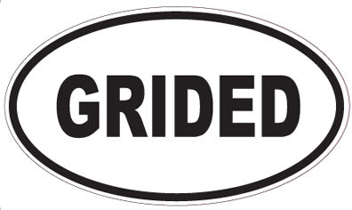 GRIDED - Oval Sticker
