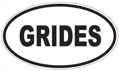 GRIDES - Oval Sticker