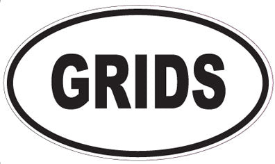 GRIDS - Oval Sticker