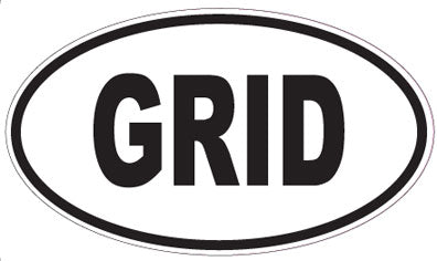 GRID - Oval Sticker