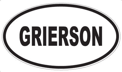 GRIERSON - Oval Magnet
