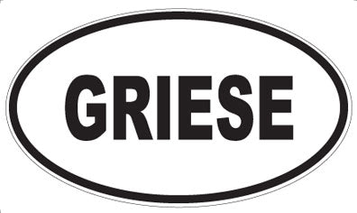 GRIESE - Oval Magnet