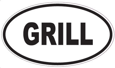 GRILL - Oval Sticker