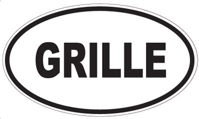 GRILLE - Oval Sticker