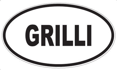 GRILLI - Oval Magnet