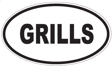 GRILLS - Oval Sticker