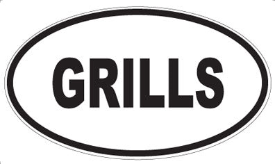 GRILLS - Oval Magnet