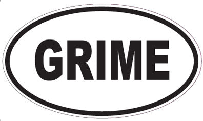 GRIME - Oval Sticker