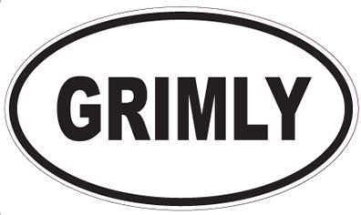 GRIMLY - Oval Sticker