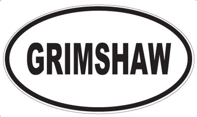 GRIMSHAW - Oval Magnet